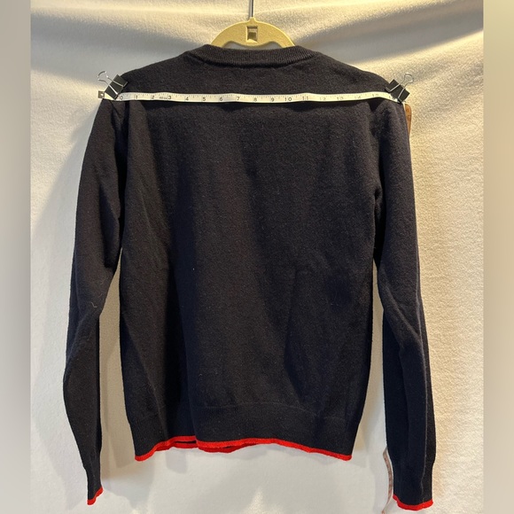 Stella McCartney size Medium wool crewneck sweater. Navy and orange - Picture 7 of 9